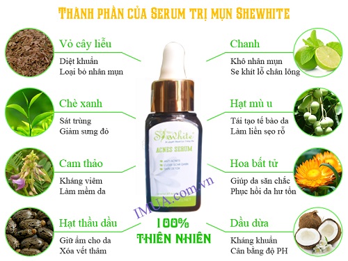 Serum thảo dược trị mụn an toàn cho da