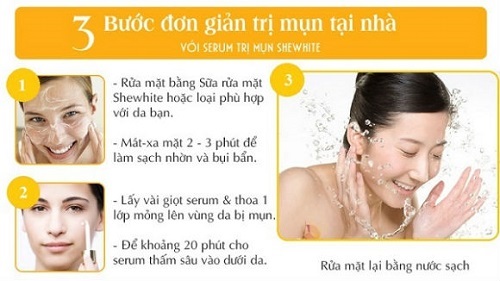 Cách sử dụng serum Shewhite đơn giản